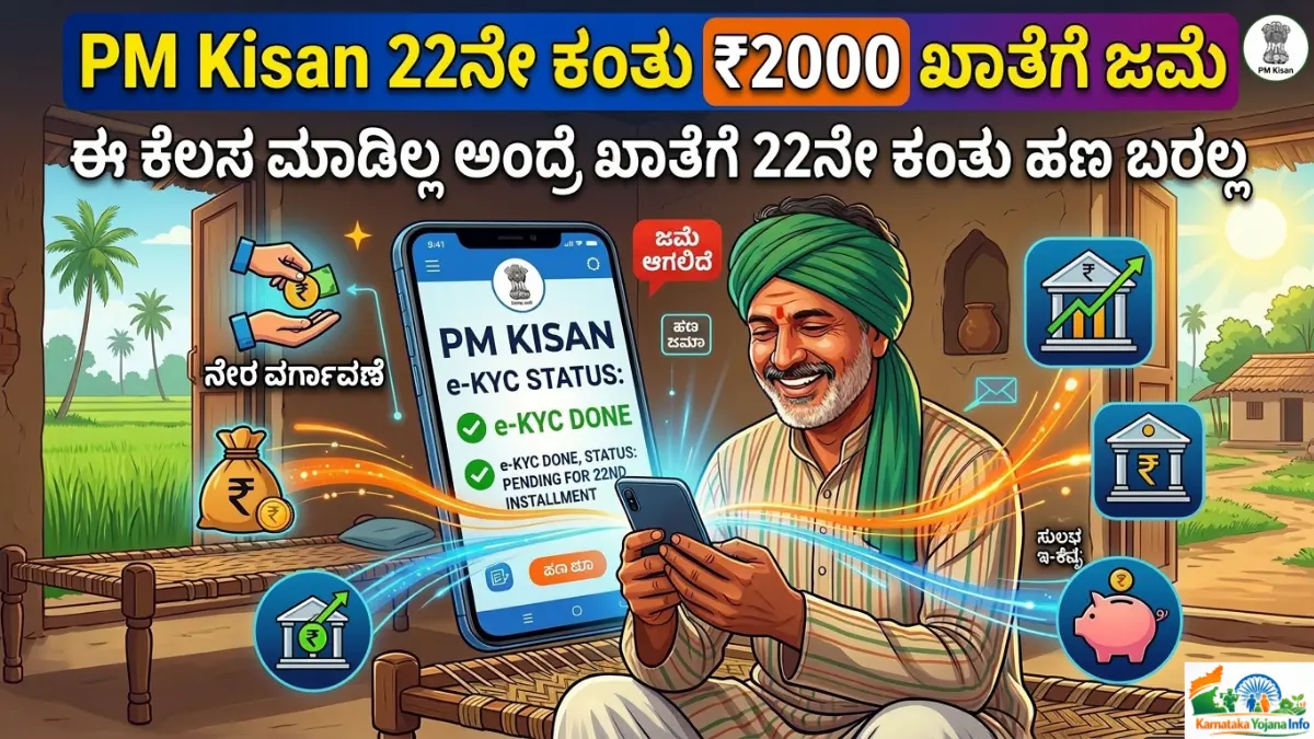 PM Kisan e-KYC Update: ಪಿಎಂ ಕಿಸಾನ್ 22ನೇ ಕಂತು ಬಿಡುಗಡೆಗೆ ಕ್ಷಣಗಣನೆ | ಈ ಕೆಲಸ ಕಡ್ಡಾಯ! ಈ ಕೆಲಸ ಮಾಡಿಲ್ಲ ಅಂದ್ರೆ ಖಾತೆಗೆ ಹಣ ಬರಲ್ಲ Online e-KYC Guide Free