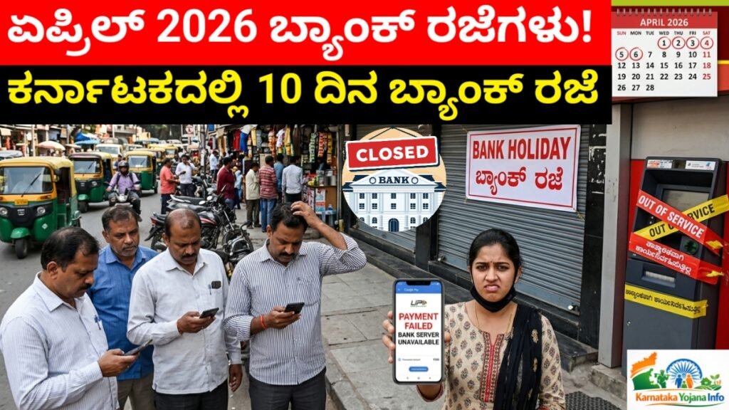 Karnataka Bank Holidays in April 2026: ಏಪ್ರಿಲ್‌ನಲ್ಲಿ 10 ದಿನ ಬ್ಯಾಂಕ್ ರಜೆ – ಕರ್ನಾಟಕ ಸಂಪೂರ್ಣ ಬ್ಯಾಂಕ್ ರಜಾದಿನಗಳ ಪಟ್ಟಿ ಇಲ್ಲಿದೆ Free